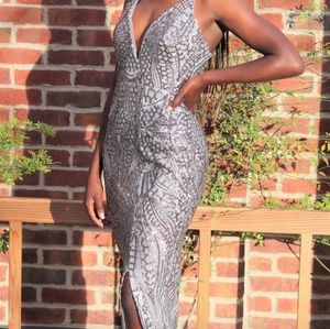windsor gray and silver dress